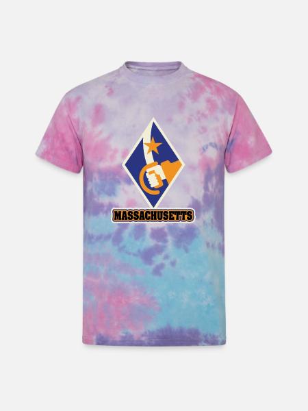 US States MASSACHUSETTS - Unisex Tie Dye T-Shirt - cotton candy