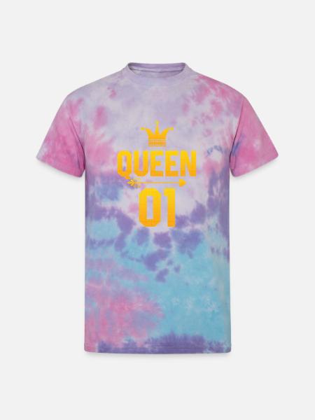 King Queen 01 - Unisex Tie Dye T-Shirt - cotton candy