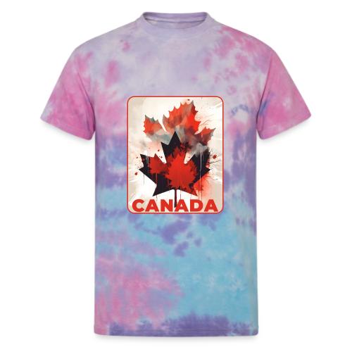 Canada Inked Leaf - Unisex Tie Dye T-Shirt