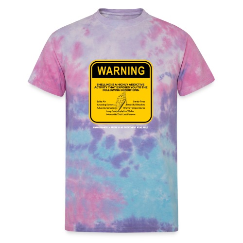 Shelling Addiction (White text) - Unisex Tie Dye T-Shirt