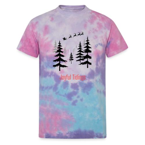 Joyful Tidings Christmas T-Shirt - Unisex Tie Dye T-Shirt