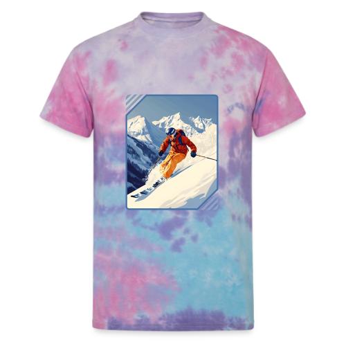 Mountain Skiing Vibes - Unisex Tie Dye T-Shirt