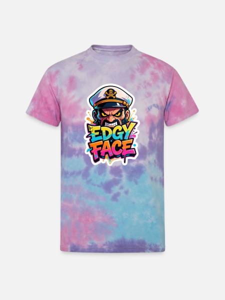 Edgy Face Sailor - Unisex Tie Dye T-Shirt - cotton candy