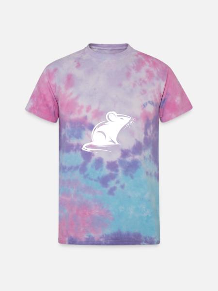 Mouse Drawing Tattoo Style - Unisex Tie Dye T-Shirt - cotton candy