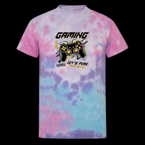 Gaming: Let's Play, Don't Give Up - Unisex Tie Dye T-Shirt
