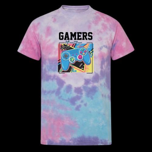 Gamers Start! Retro Japanese Vibe - Unisex Tie Dye T-Shirt