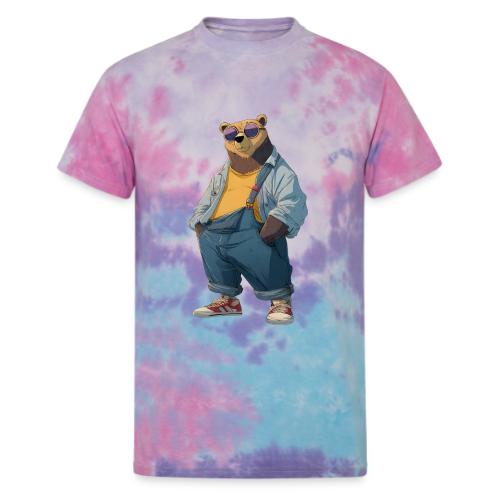 Fashion Streetwear Bear Cartoon Art - Unisex Tie Dye T-Shirt