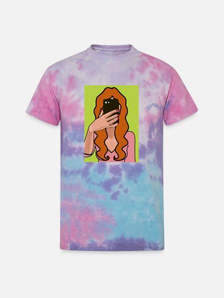 selfie - Unisex Tie Dye T-Shirt - cotton candy