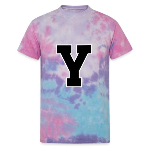 Varsity Letter Y Collegiate Alphabet Art - Unisex Tie Dye T-Shirt