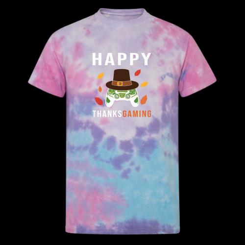 Happy ThanksGaming Pilgrim - Unisex Tie Dye T-Shirt