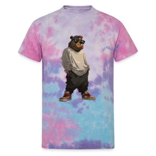 Urban Streetwear Bear Cool Apparel Design - Unisex Tie Dye T-Shirt