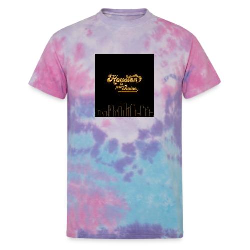 Houston is Pro Choice Skyline + Logo - Unisex Tie Dye T-Shirt