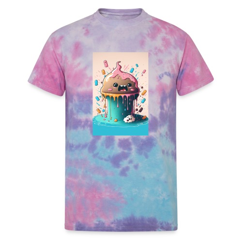 Cake Caricature - January 1st Dessert Psychedelics - Unisex Tie Dye T-Shirt