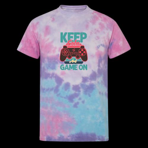 Don't Panic, Just Game On! - Unisex Tie Dye T-Shirt