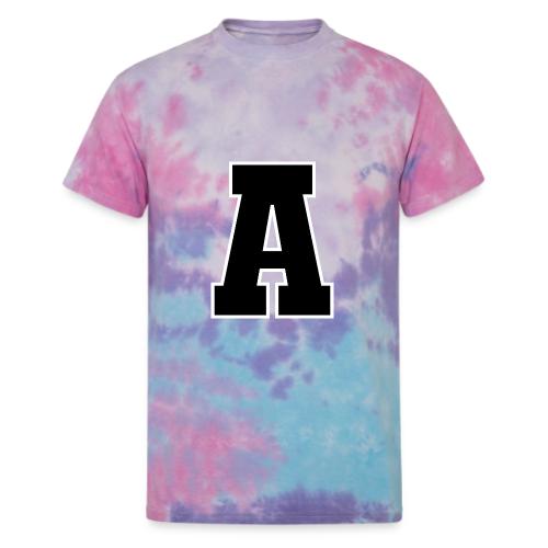 Varsity Letter A Athletic Monogram Design - Unisex Tie Dye T-Shirt