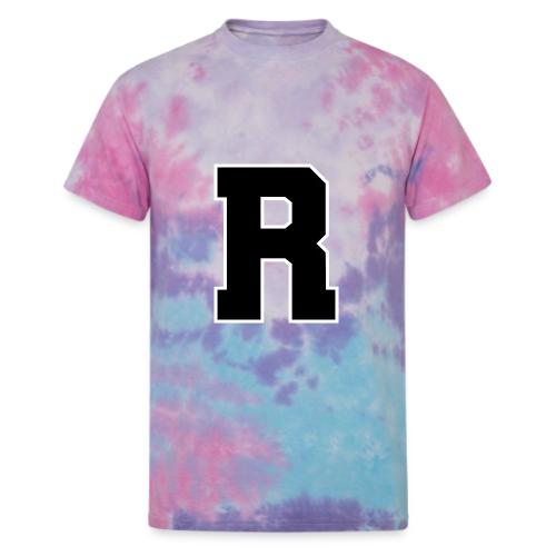Varsity Letter R Athletic Monogram - Unisex Tie Dye T-Shirt