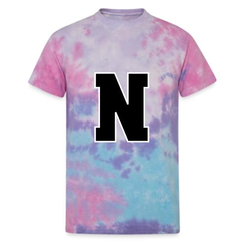 Varsity Letter N Athletic Font Graphic - Unisex Tie Dye T-Shirt