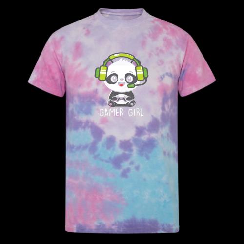 Cute Panda Gamer Girl - Unisex Tie Dye T-Shirt