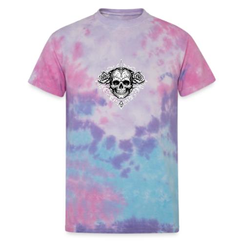Gothic Filigree Skull - Unisex Tie Dye T-Shirt