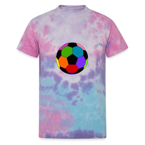 Multi-colored soccer ball - Unisex Tie Dye T-Shirt