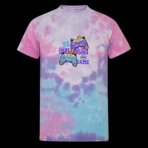 Super Cool Cat Gamer Unlocked - Unisex Tie Dye T-Shirt