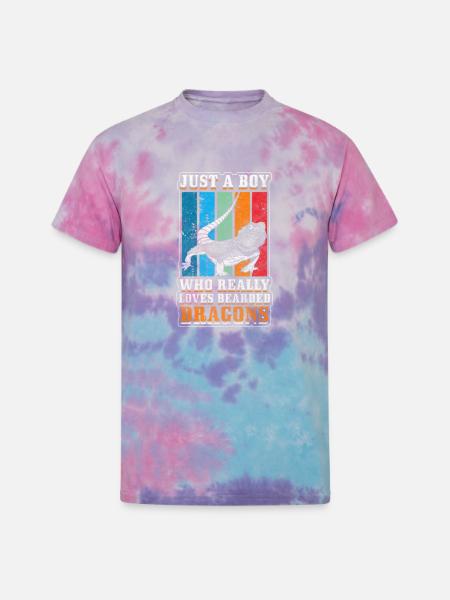 Bearded Dragon Salamander - Unisex Tie Dye T-Shirt - cotton candy