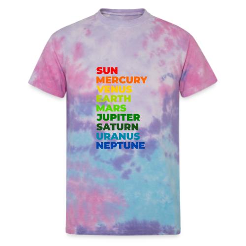 Color the solar system - Unisex Tie Dye T-Shirt