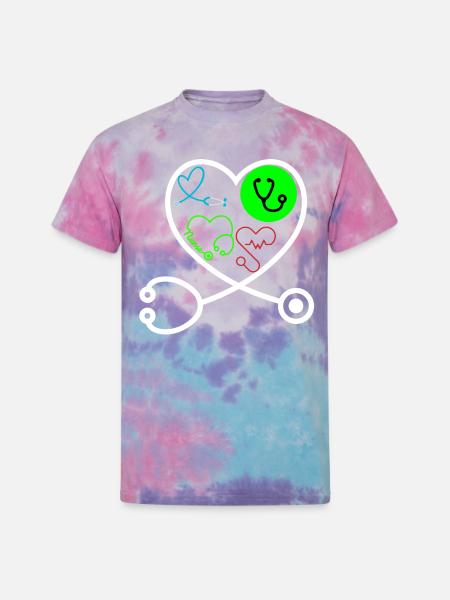 Stethoscope - Unisex Tie Dye T-Shirt - cotton candy