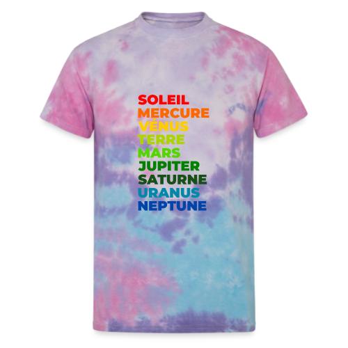 Solar System in Color - Unisex Tie Dye T-Shirt