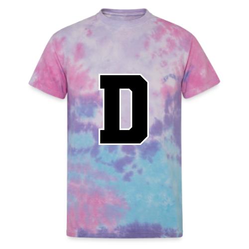Varsity Letter D Athletic Alphabet Design - Unisex Tie Dye T-Shirt
