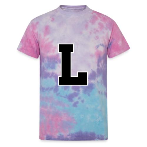 Varsity Letter L Athletic Monogram - Unisex Tie Dye T-Shirt