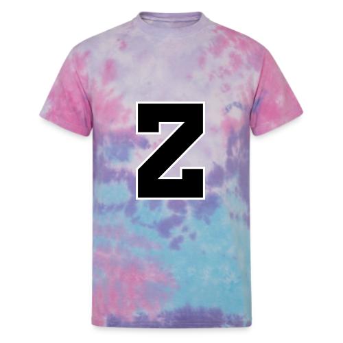 Varsity Letter Z Athletic Font Design - Unisex Tie Dye T-Shirt