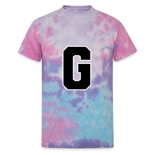 Varsity Letter G Collegiate Alphabet Art - Unisex Tie Dye T-Shirt