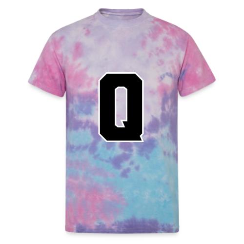 Varsity Letter Q Collegiate Font Graphic - Unisex Tie Dye T-Shirt