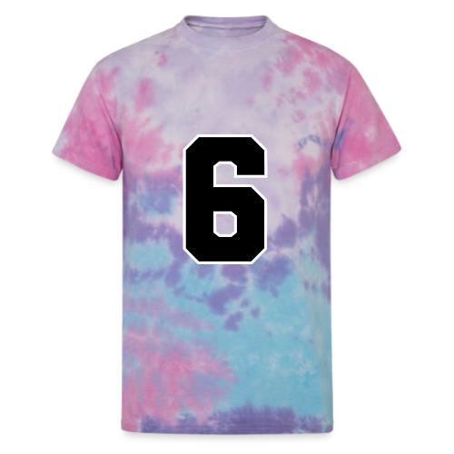 Varsity Number 6 Sports Font - Unisex Tie Dye T-Shirt