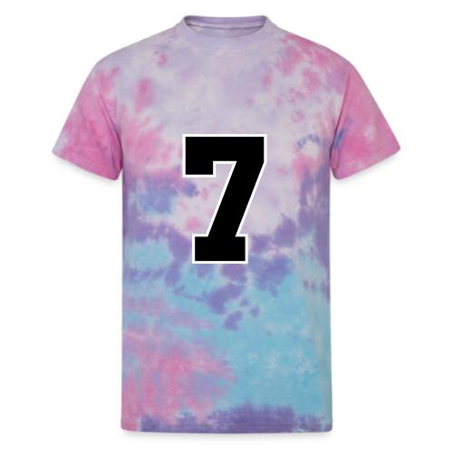 Varsity Number 7 Athletic Look - Unisex Tie Dye T-Shirt