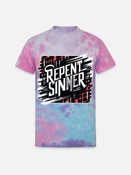 Repent Sinner 18 - Unisex Tie Dye T-Shirt - cotton candy