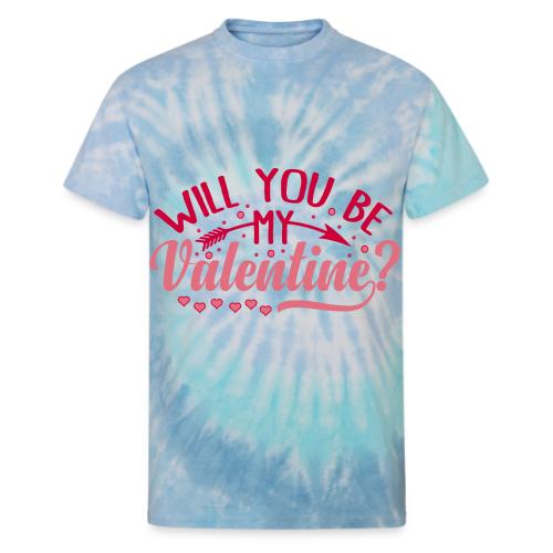 Will you be my Valentine #2 - Unisex Tie Dye T-Shirt