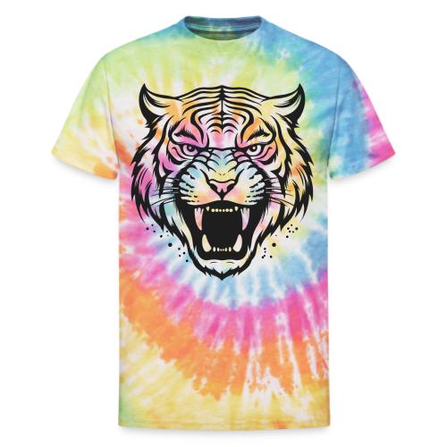 Wild Tiger Fashion, the fury of the feline tiger. - Unisex Tie Dye T-Shirt