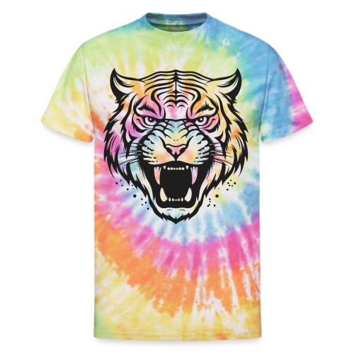 Wild Tiger Fashion, the fury of the feline tiger. - Unisex Tie Dye T-Shirt