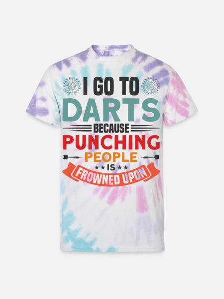 Darts Dart Player - Unisex Tie Dye T-Shirt - Pastel Spiral