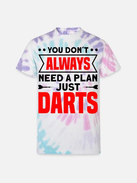 Darts Dart Player - Unisex Tie Dye T-Shirt - Pastel Spiral
