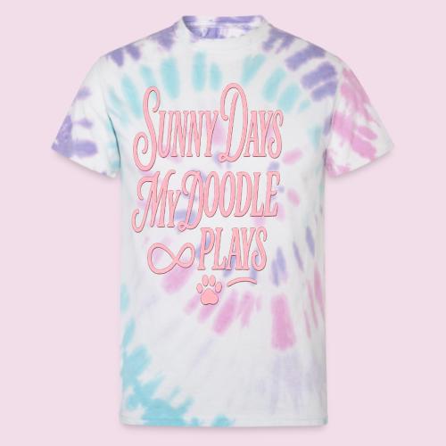 Sunny Days My Doodle Plays - Unisex Tie Dye T-Shirt