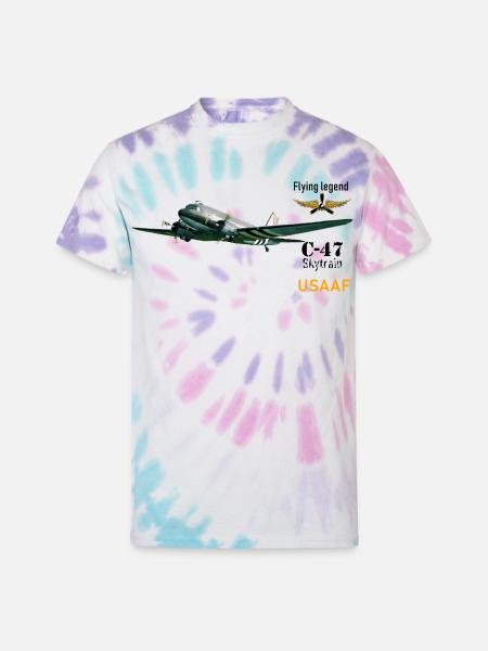 C-47 - Unisex Tie Dye T-Shirt - Pastel Spiral