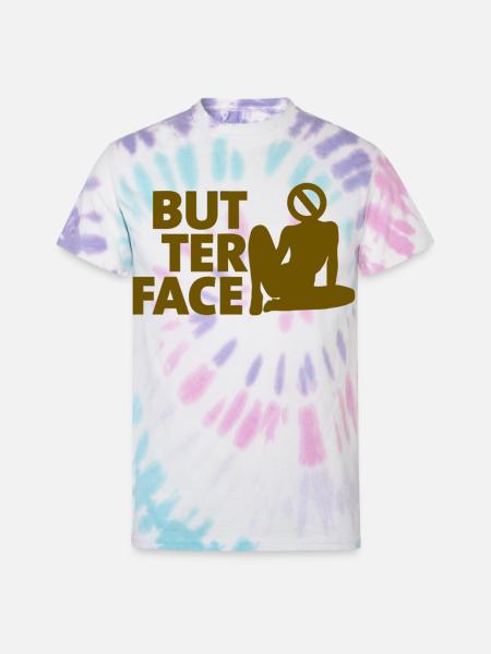 Butter Face - Unisex Tie Dye T-Shirt - Pastel Spiral