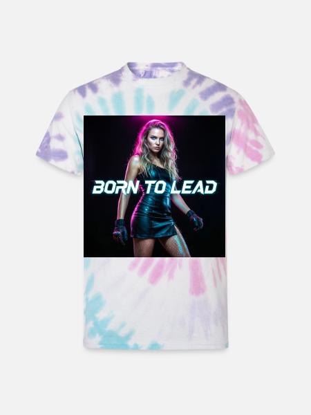 Cyberpunk Aesthetic — Neon Command Presence - Unisex Tie Dye T-Shirt - Pastel Spiral