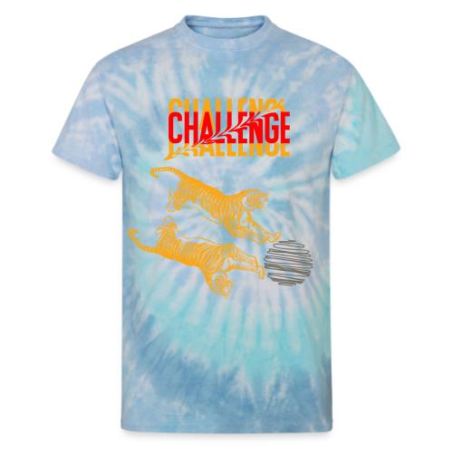 Double tiger fashion, jungle feline animals. - Unisex Tie Dye T-Shirt