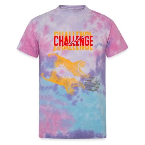 Double tiger fashion, jungle feline animals. - Unisex Tie Dye T-Shirt