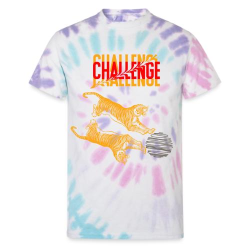 Double tiger fashion, jungle feline animals. - Unisex Tie Dye T-Shirt