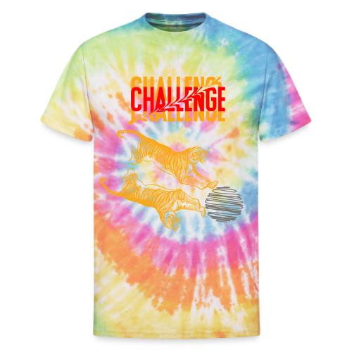 Double tiger fashion, jungle feline animals. - Unisex Tie Dye T-Shirt